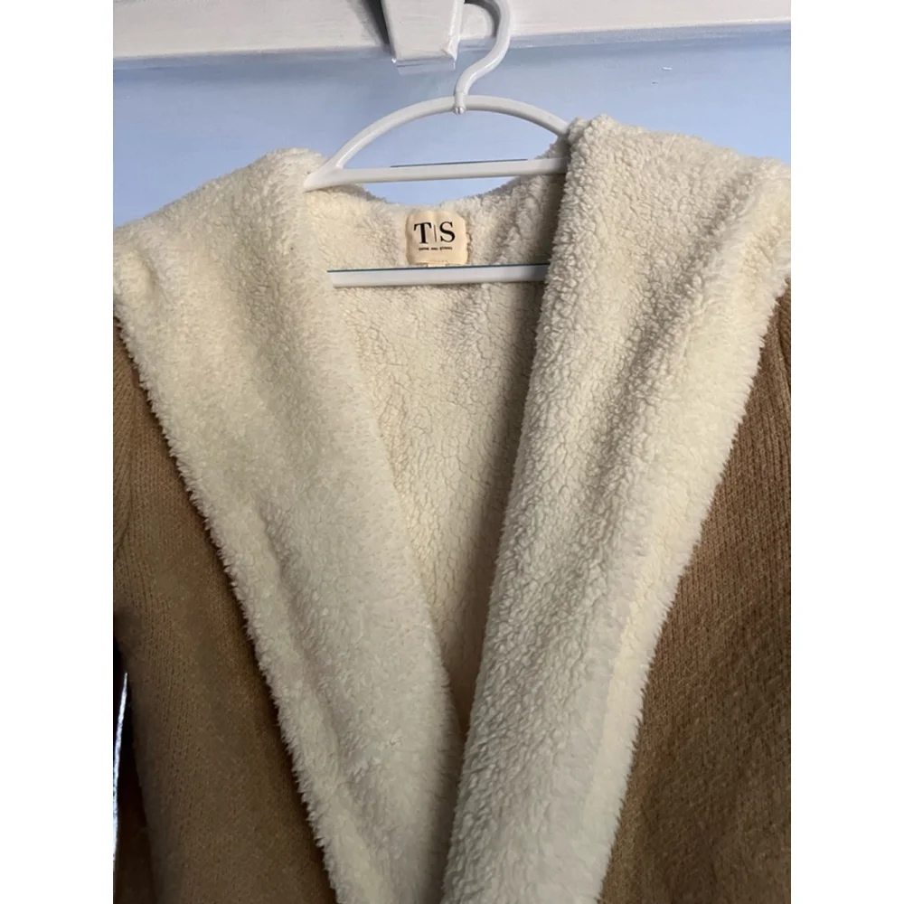 Women's Twine & String Cardigan Size L Tan